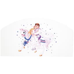 Бортик для кровати «Сердце №2», с фотопечатью, 790×440 мм, цвет белый/синий