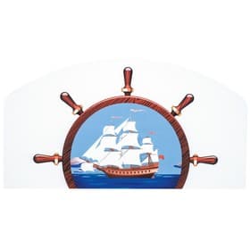 Бортик для кровати «Штурвал», с фотопечатью, 790×440 мм, цвет белый/синий