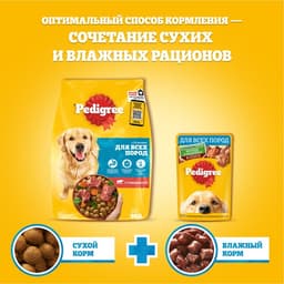 Влажный корм Pedigree для собак телячья печень, желе, пауч, 85 г