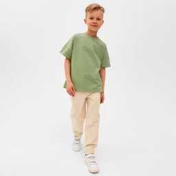 Брюки для мальчика MINAKU: Cotton collection, цвет молочный, рост 98 см