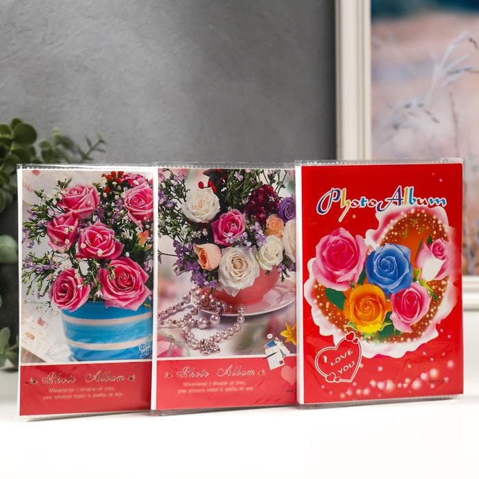 Фотоальбом на 36 фото 10×15 см «Ассорти», 17×12×3 см, МИКС