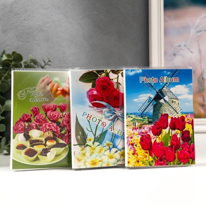 Фотоальбом на 36 фото 10×15 см «Ассорти», 17×12×3 см, МИКС