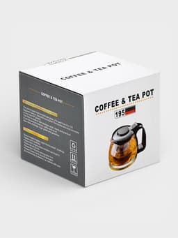 Заварочный чайник Доляна «Иллюзия», 700 мл, с металлическим ситом, стекло, чёрный