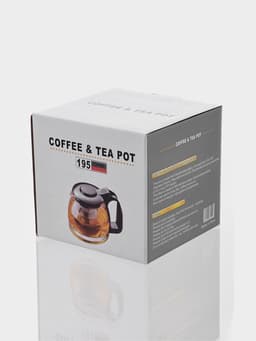 Заварочный чайник Доляна «Иллюзия», 700 мл, с металлическим ситом, стекло, чёрный