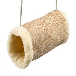 Подвесной туннель для грызунов, 19×12×13 см, искусственный мех, бежевый