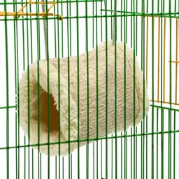 Подвесной туннель для грызунов, 19×12×13 см, искусственный мех, бежевый