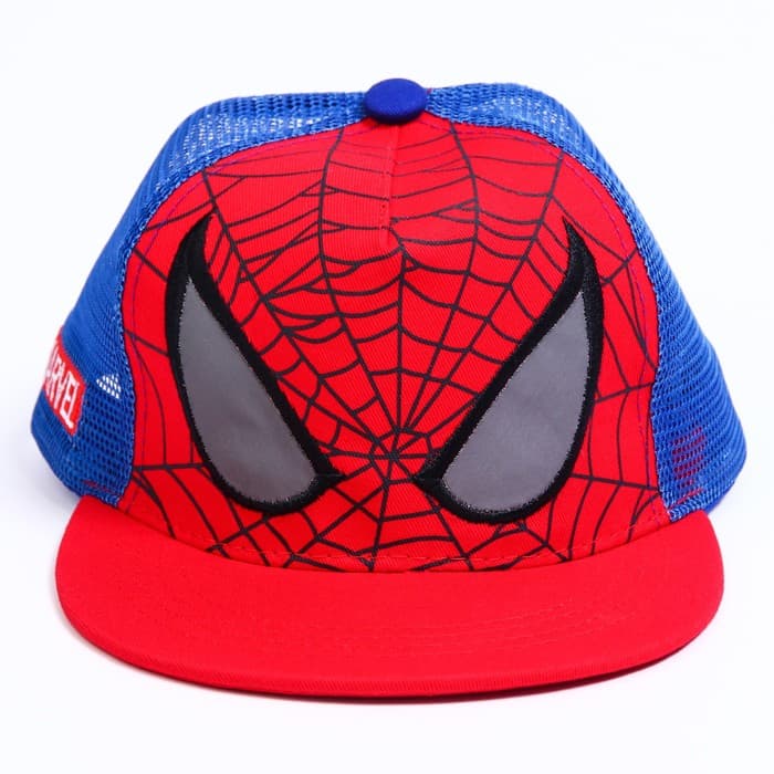 Кепка детская для мальчика с сеткой, размер 52-54, Человек-паук