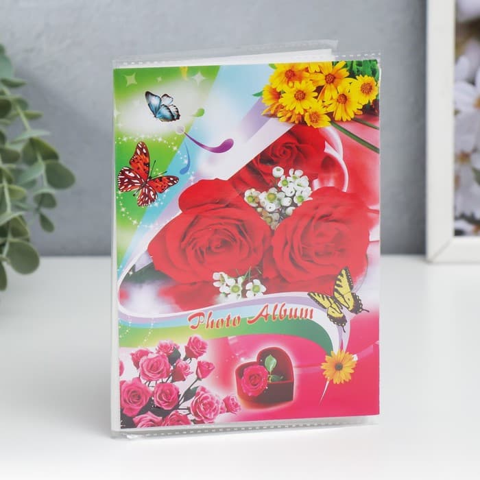 Фотоальбом на 36 фото 10×15 см «Цветочный мотив», 15.5×12.5×1 см, МИКС