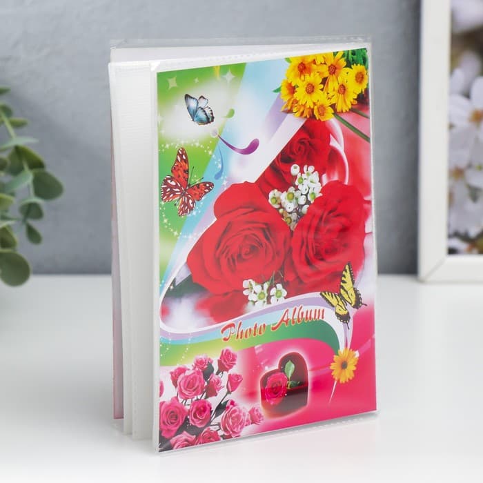 Фотоальбом на 36 фото 10×15 см «Цветочный мотив», 15.5×12.5×1 см, МИКС