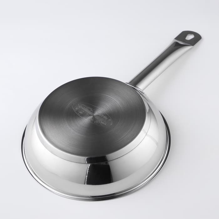 Сковорода Катунь «Общепит», d=22 см, толщина корпуса 0.6 мм, дно 3.5 мм, капсульное дно, индукция, нержавеющая сталь, AISI - 201