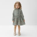 Платье на пуговицах для девочки MINAKU: Cotton collection, зелёное, рост 134-140 см