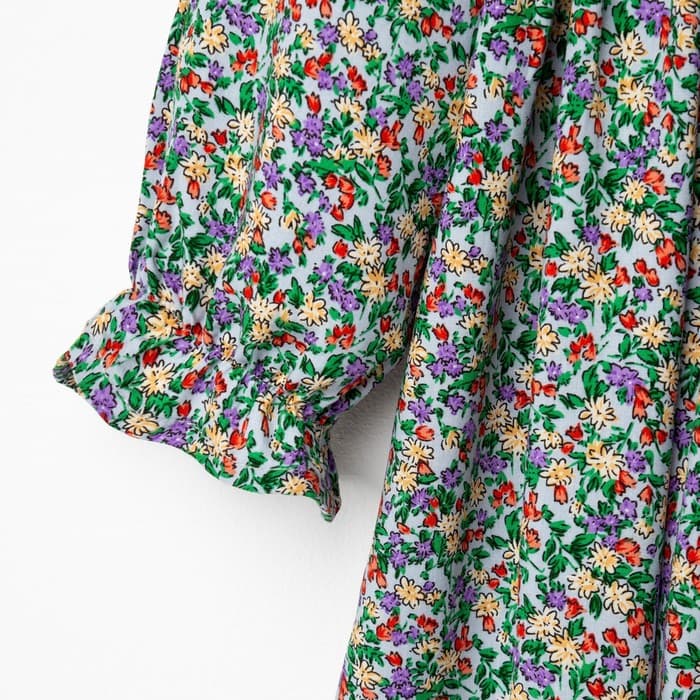 Платье на пуговицах для девочки MINAKU: Cotton collection, зелёное, рост 134-140 см