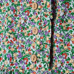 Платье на пуговицах для девочки MINAKU: Cotton collection, зелёное, рост 140-146 см