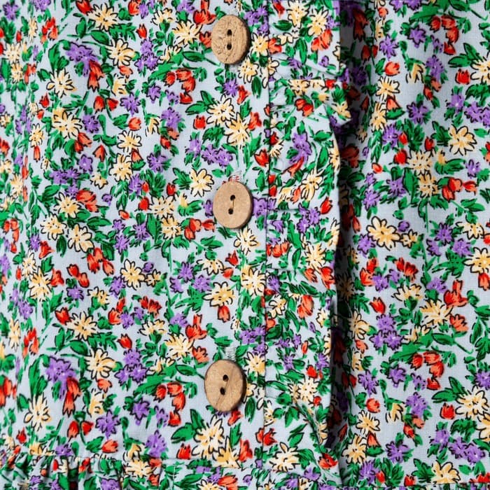 Платье на пуговицах для девочки MINAKU: Cotton collection, зелёное, рост 146-152 см