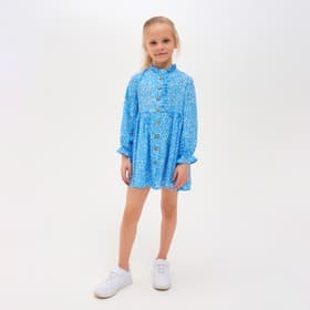 Платье для девочки MINAKU: Cotton collection, голубое, рост 92--98 см