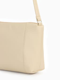 Сумка женская кросс-боди на молнии, 22×8×19 см, бежевая