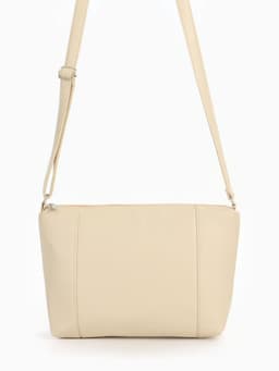 Сумка женская кросс-боди на молнии, 22×8×19 см, бежевая