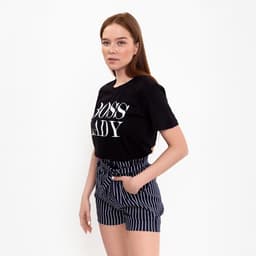 Шорты женские повседневные, темно-синие, размер 48