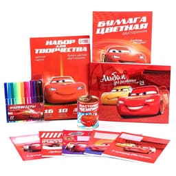 Подарочный набор, 9 предметов, «Тачки»