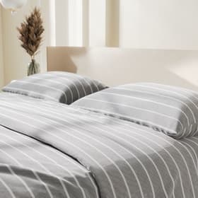Постельное бельё евро «Этель» Gray stripes, поплин, серое