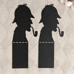 Держатель - подставка для книг «Сыщик», набор 2 шт., 15×10×10 см, чёрный