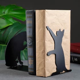 Подставка для книг «Кошки», набор 2 шт., 15×10×10 см, чёрный