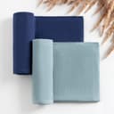 Пелёнки муслиновые «Крошка Я», 130×100 см, набор 2 шт., 100 хлопок, синяя, голубая