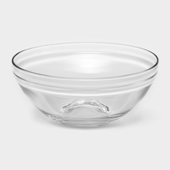 Салатники Доляна «Классика» с крышками, набор 5 шт.: 900/500/350/200/130 мл, стекло, голубые