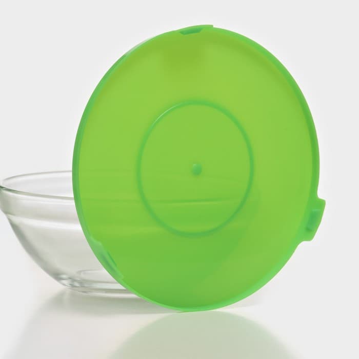 Салатники Доляна «Классика», с крышками, набор 5 шт.: 900 /500/350/200/130 мл, стекло, зелёные