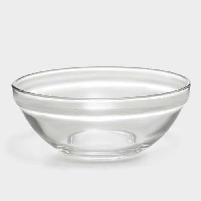 Салатники Доляна «Классика», с крышками, набор 5 шт.: 900 /500/350/200/130 мл, стекло, зелёные