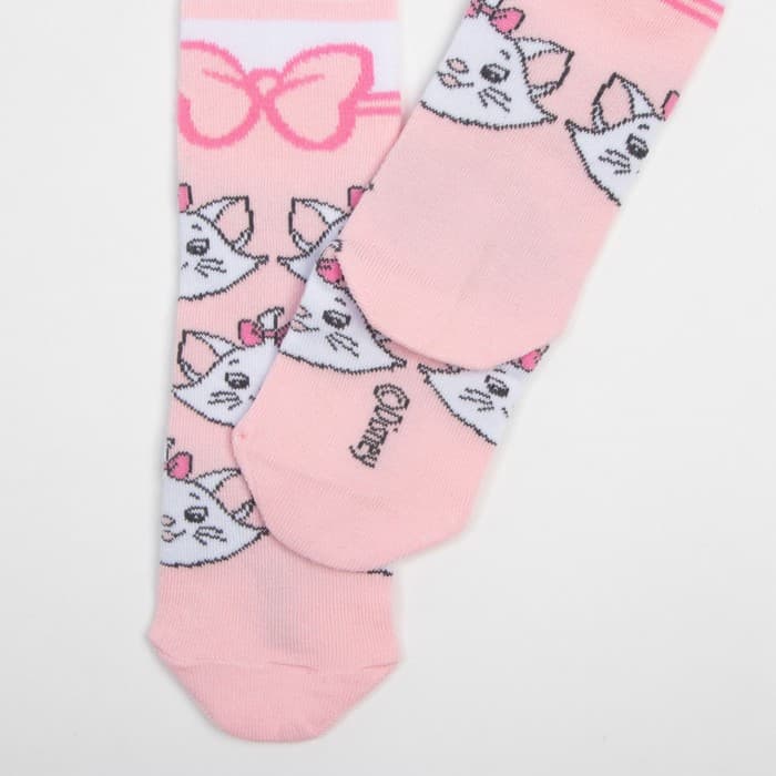 Колготки детские «Мари», Коты аристократы, рост 98-104 см, белые, розовые