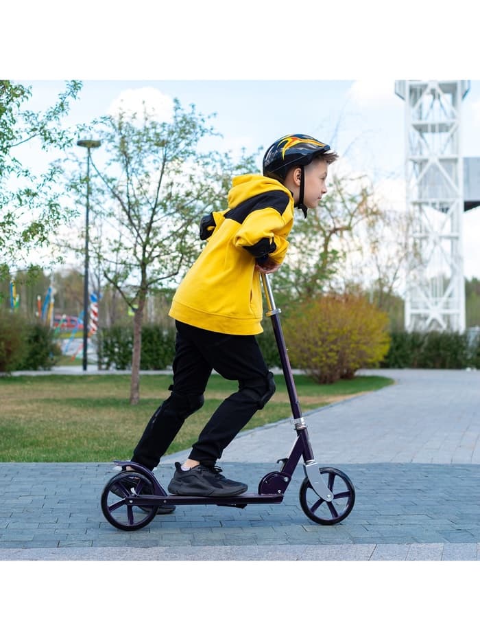 Самокат GRAFFITI, складной, колёса PU 200 мм, ABEC 7, цвет чёрный