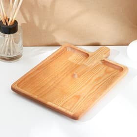 Доска - блюдо для подачи сервировочная Adelica «Лопата», 25×16.7×1.8 см, пропитано минеральным маслом, дерево берёза