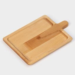 Доска - блюдо для подачи сервировочная Adelica «Лопата», 25×16.7×1.8 см, пропитано минеральным маслом, дерево берёза