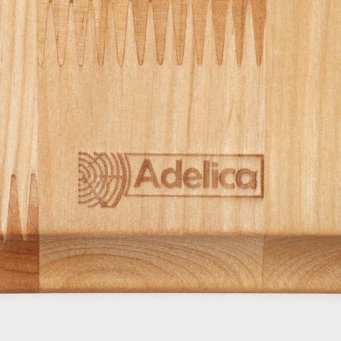 Доска - блюдо для подачи сервировочная Adelica «Лопата», 25×16.7×1.8 см, пропитано минеральным маслом, дерево берёза