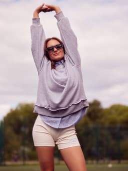 Свитшот женский MINAKU: Casual Collection цвет светло-серый меланж, размер 42-44