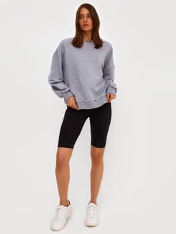 Свитшот женский MINAKU: Casual Collection цвет светло-серый меланж, размер 42-44