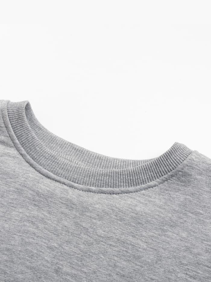 Свитшот женский MINAKU: Casual Collection цвет светло-серый меланж, размер 46-48