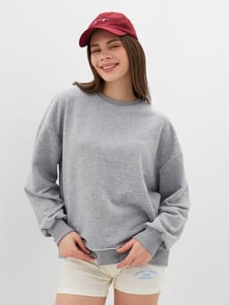 Свитшот женский MINAKU: Casual Collection цвет светло-серый меланж, размер 46-48