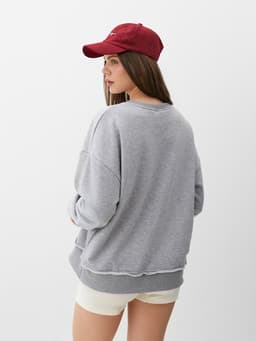 Свитшот женский MINAKU: Casual Collection цвет светло-серый меланж, размер 50-52