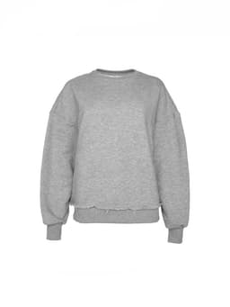 Свитшот женский MINAKU: Casual Collection цвет светло-серый меланж, размер 50-52