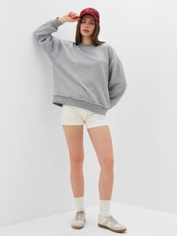 Свитшот женский MINAKU: Casual Collection цвет светло-серый меланж, размер 50-52