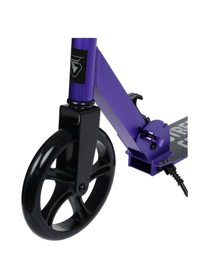 Самокат городской GRAFFITI, складной, колёса PU 200, 86A, ABEC 9, подножка, цвет фиолетовый