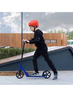 Самокат городской GRAFFITI, складной, колёса PU 200, 86A, ABEC 9, подножка, цвет синий