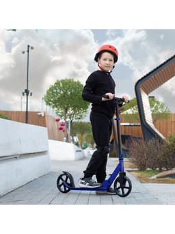 Самокат городской GRAFFITI, складной, колёса PU 200, 86A, ABEC 9, подножка, цвет синий