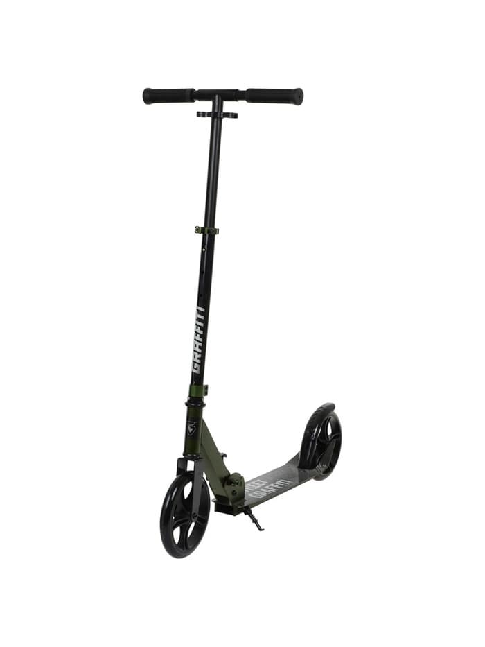 Самокат городской GRAFFITI, складной, колёса PU 200, 86A, ABEC 9, подножка, цвет хаки