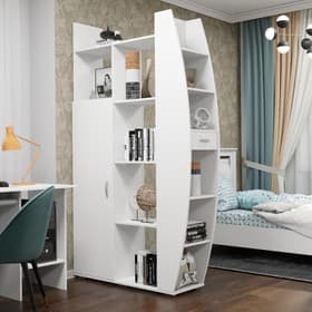 Стеллаж-перегородка для зонирования «Парус», 1160×2026×356 мм, цвет белый