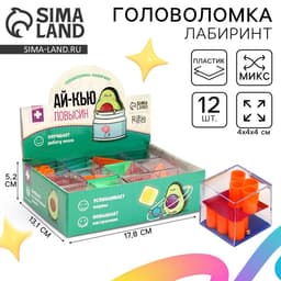 Головоломка лабиринт с шариком Puzzle «Ай-кью повысин», МИКС, в шоубоксе