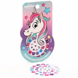 Наклейки для ногтей детские, Минни маус и единорог