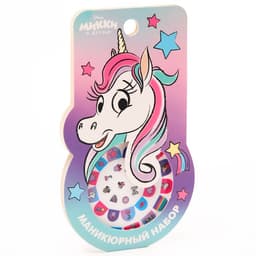 Наклейки для ногтей детские, Минни маус и единорог